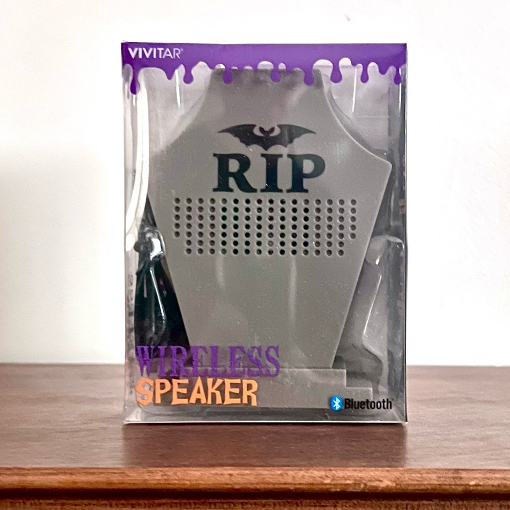NEW! Vivitar Tombstone Wireless Speaker Spooky Halloween Decor Target Hyde Eek